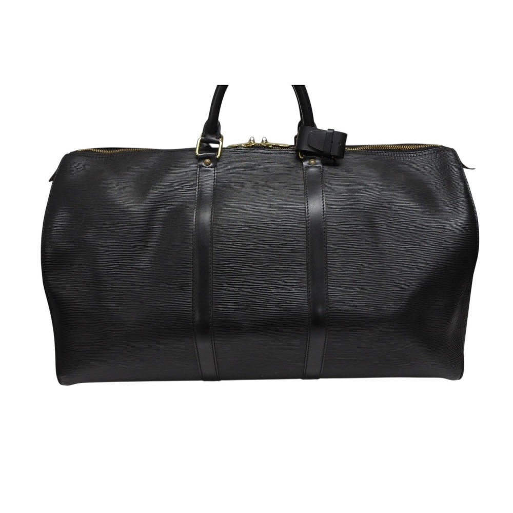 LOUIS VUITTON Keepall Boston Bag Black Epi Leather - Picture 3 of 9